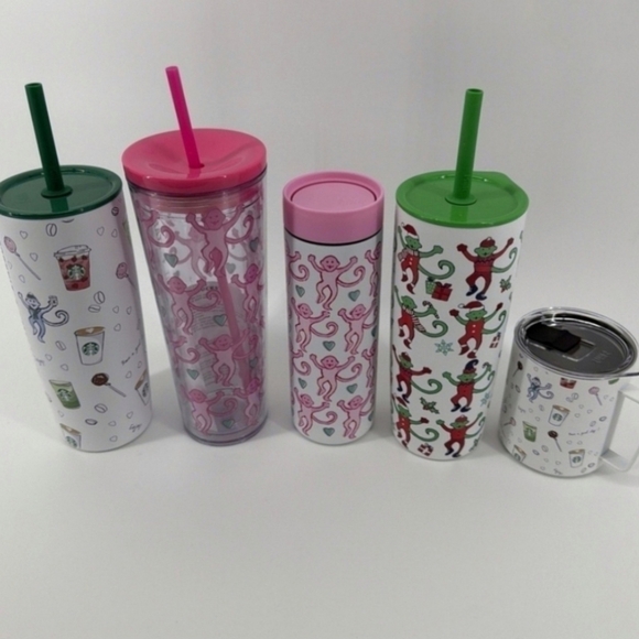 Starbucks Accessories - Starbucks X Roller Rabbit Collaboration Full Set Of Five 2025 Holiday Cups